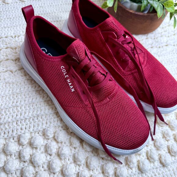 COLE HAAN Men's 8.5 M Generation GRANDSPORT Stitchlite Sneaker Shoe Red White - Picture 2 of 11